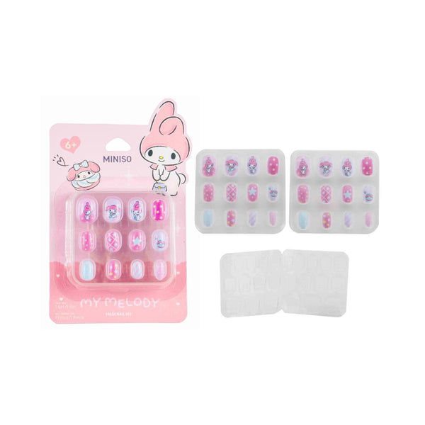 My Melody Blue False Nails with Jelly Adhesive Tabs
