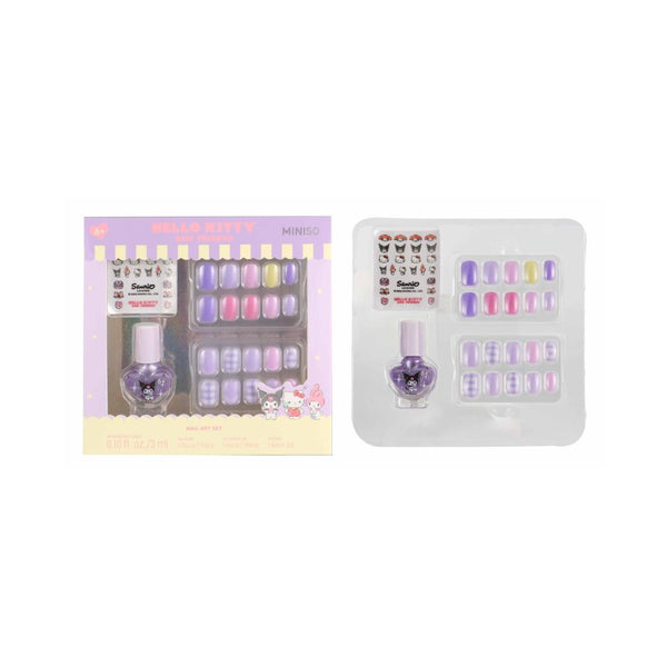 Hello Kitty and Friends False Nails with Jelly Adhesive Tabs & Nail Decals & Nail Polish