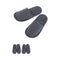 Women's  Foldable Stripe Slippers (Grey+ Dark Blue)