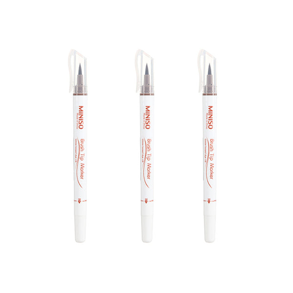 Pack Of 3 | Water Based Brush Tip   Marker (Chocolate)