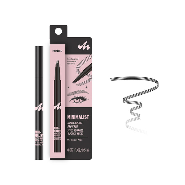 Minimalist Micro 4 Point Brow Pen(01 Black)