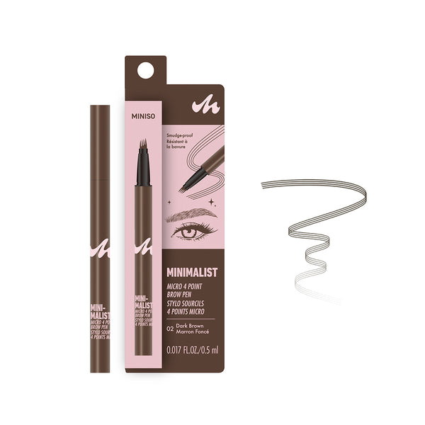 Minimalist Micro 4 Point Brow Pen (02 Dark Brown)