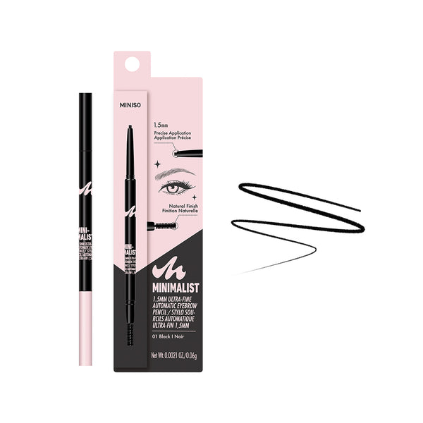 Minimalist 1.5mm Ultra-Fine Automatic Eyebrow Pencil (01 Black)