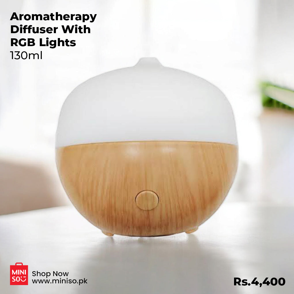 Aromatherapy Diffuser With RGB Lights - 130ml – Miniso Pakistan