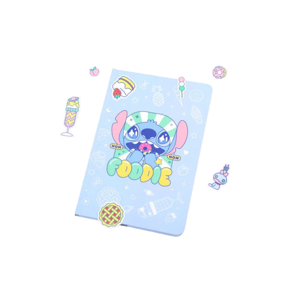Disney Stitch Dinner Party Collection 80-Sheet A5 Hardcover Book & Silicone Stickers Set