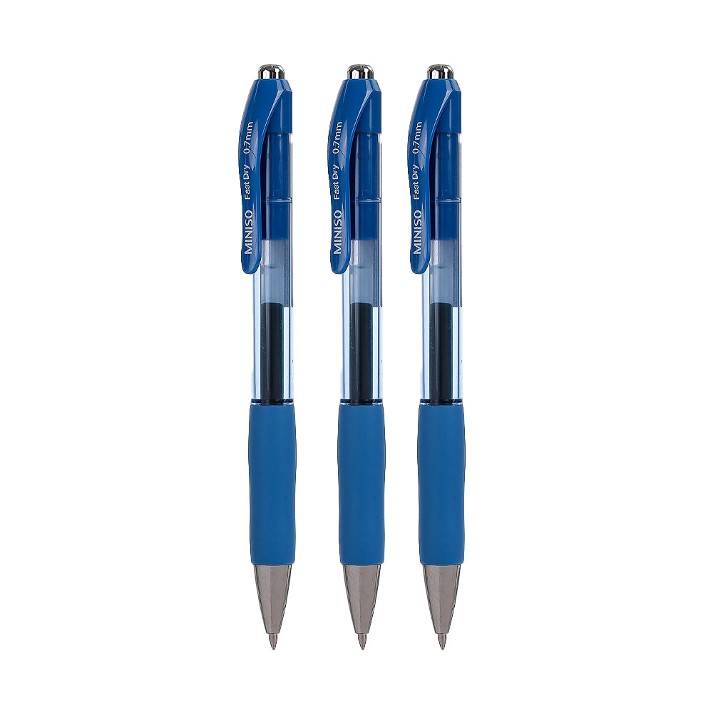 Pack of 3 | 0.7mm Quick-drying Gel Pen(Blue)– Miniso Pakistan