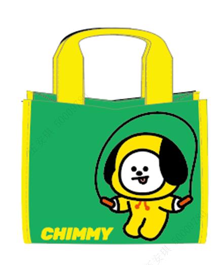 BT21 Collection Contrast Color Lunch Bag (Green,CHIMMY)