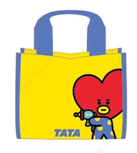 BT21 Collection Contrast Color Lunch Bag (Blue,TATA)