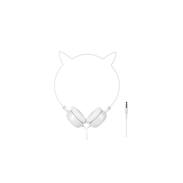 Cat Ear Wired Headphones Model：106(White)