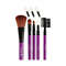 Purple 5 Piece Makeup Brush Set (with Eyeshadow Applicator Tips)