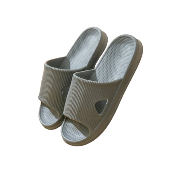 (Gray,43-44) Antibacterial Series Men's Bathroom Slippers