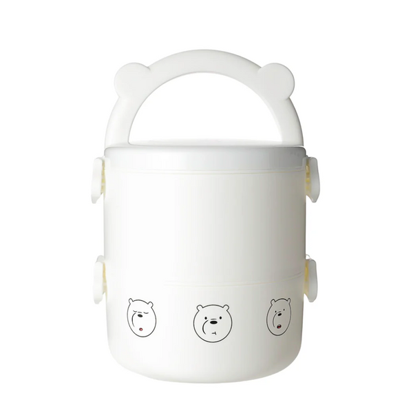 We Bare Bears Collection 5.0 Double Layered Bento Box (1850mL)(Ice Bear)