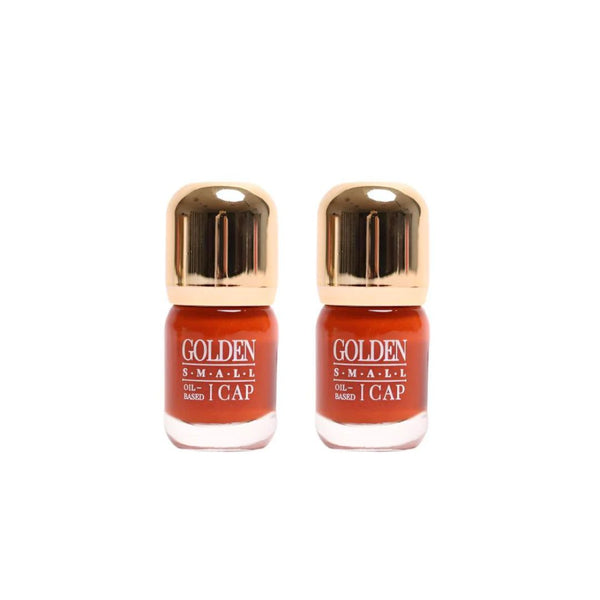 Pack of 2 | Golden Cap Oil-based Nail Polish(16 Golden Orange)