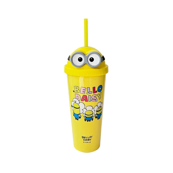 Daisy Minions Collection Plastic Bottle with Straw (640mL)