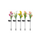 Pack of 3 | Solar powered four headed lily (Random Colors)