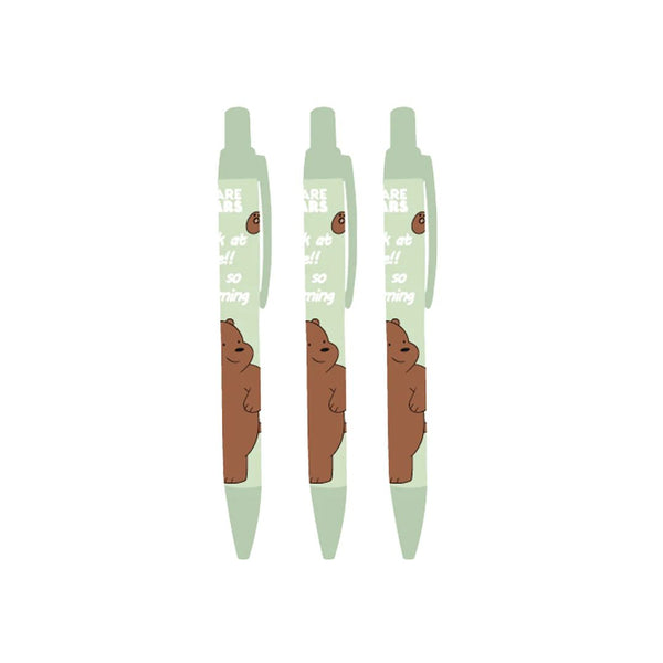 Pack of 3 | We Bare Bears-1.0mm Ballpoint Pen Black Ink(Grizz)
