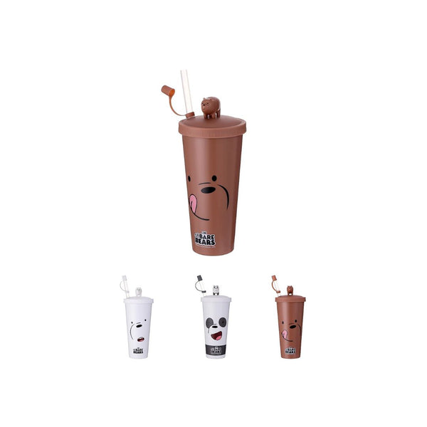 We Bare Bears- Water Bottle with Straw (Type B) Random Color