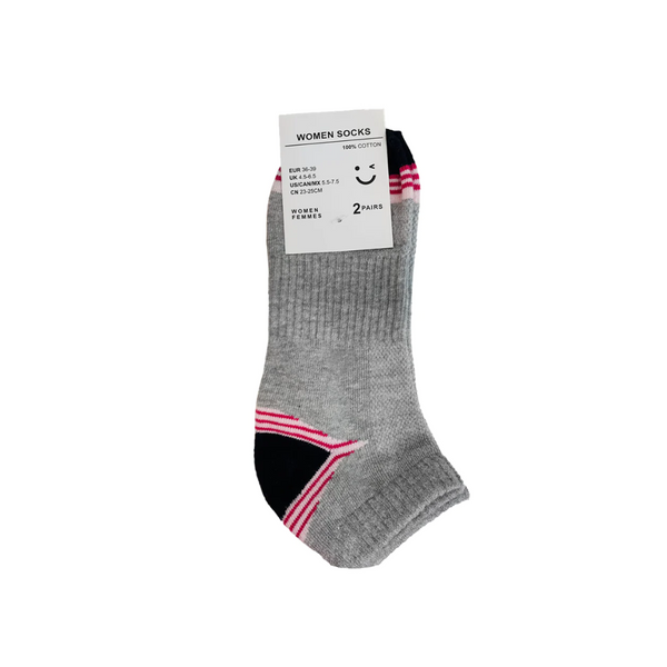 Women Socks (White - Grey)