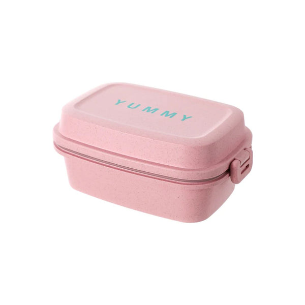 Wheat Straw Bento Box with Double Clips 980ml