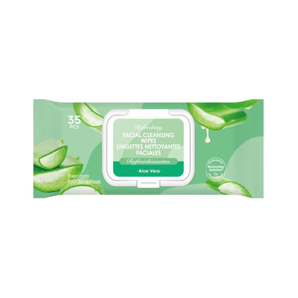 Refreshing Facial Cleansing Wipes(Aloe Vera)