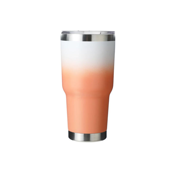 Gradient Color Steel Tumbler for Car - 900mL (Orange)