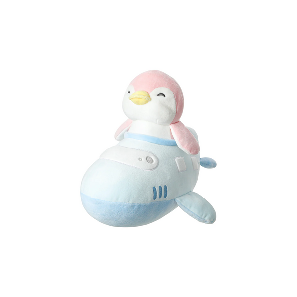 Travel Series Penguin Airplane Plush Toy (Pink)