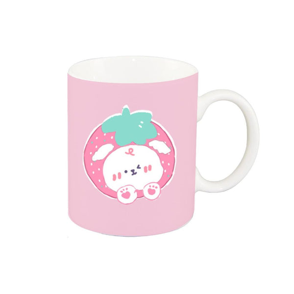 Animal Series Ceramic Cup (340mL, Model A)(Deep Pink)