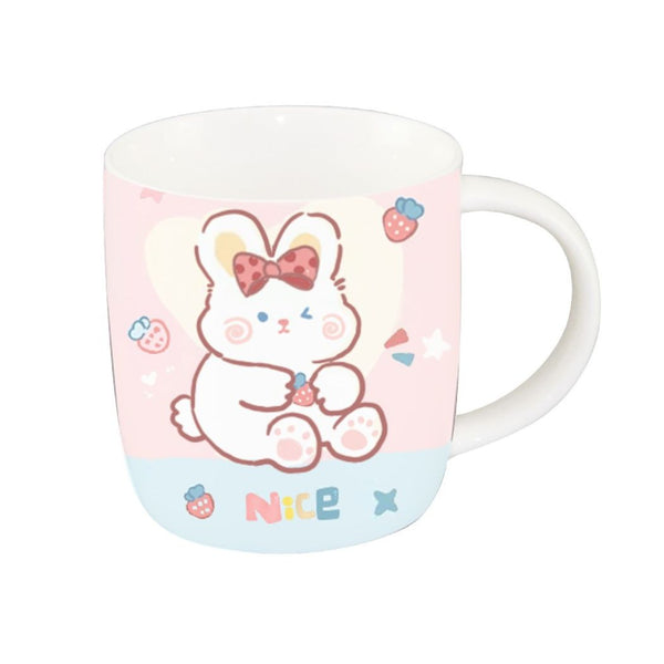 Animal Series Ceramic Cup (350mL, Model A)(Rabbit)