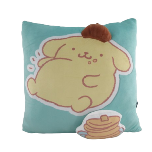 Sanrio characters Collection 16in. Quadrate Printed Pillow with Decoration(Pompompurin)