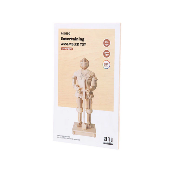 Guard with Sword Entertaining Assembled Toy - GP206 (Wood Color)
