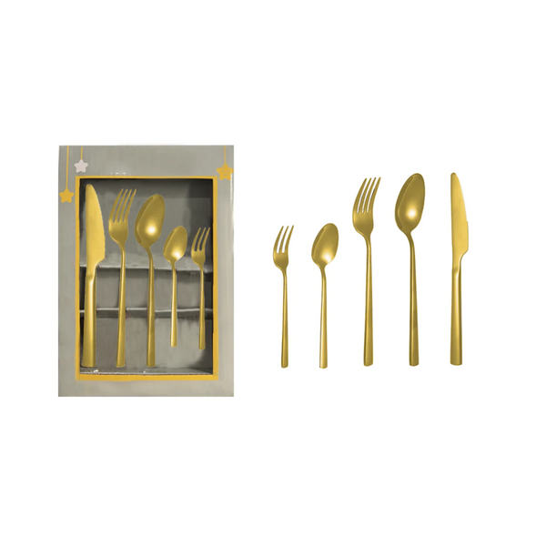 Knight Flatware Set (5 pcs) (Golden)
