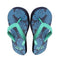 (41-42,Blue & Green) Passion Island Series Men's Flip Flops