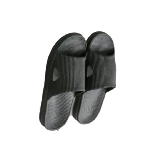(Black,43-44) Antibacterial Series Men's Bathroom Slippers