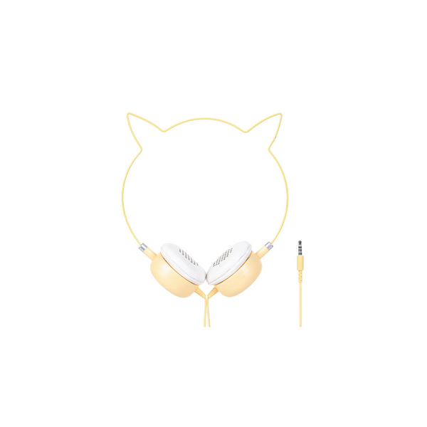 Cat Ear Wired Headphones Model：106(Yellow)