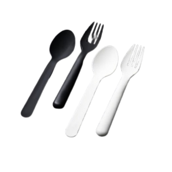 Black & White Collection Magnetic Flatware Set (Fork & Spoon)