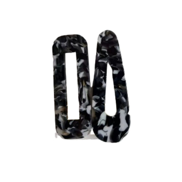 marble hairpin BLK