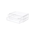 Transparent Free Combination Series Two-grid Cosmetics Storage Case with Drawers and Lifting Cover