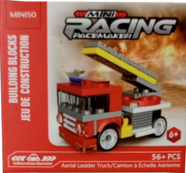 Car Model Series Pull-back Building Blocks Fire Engine (4 Assorted Models)