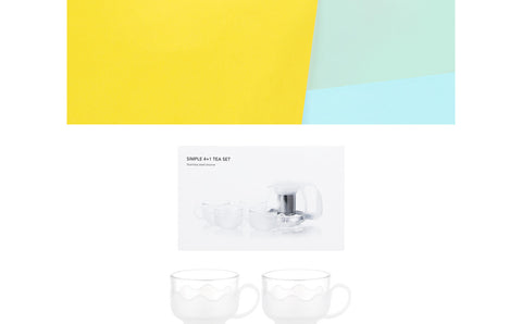 Simple 4+1 Tea Set (Transparent)