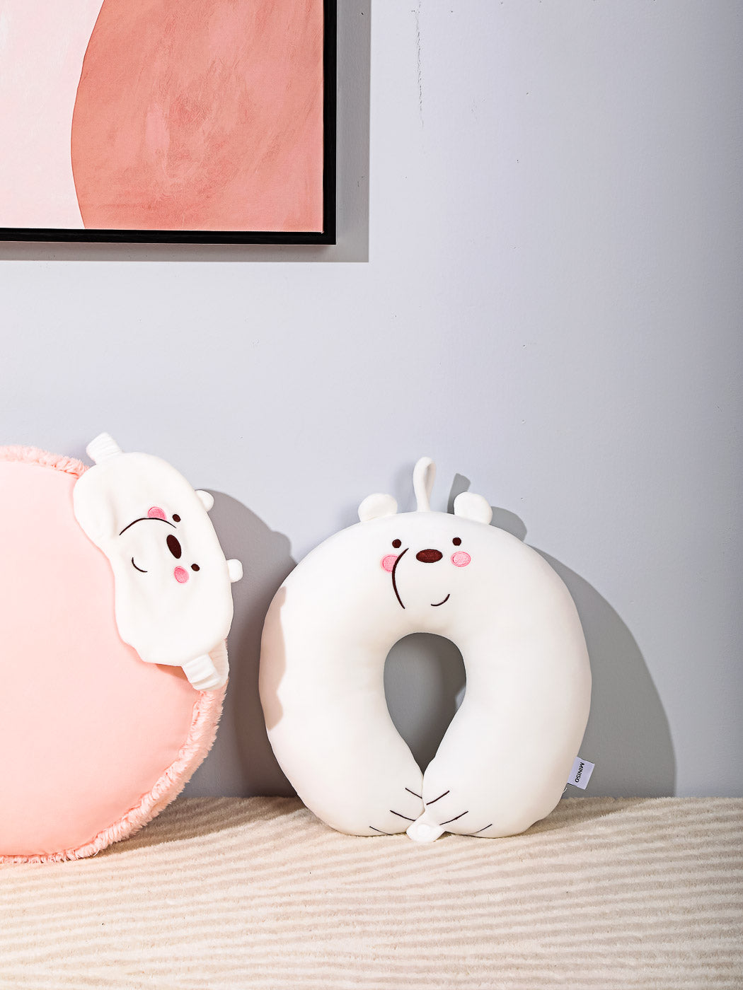 ice bear neck pillow miniso
