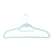 Double-position Flocking Clothes Hanger for Adult-3pcs (Blue)