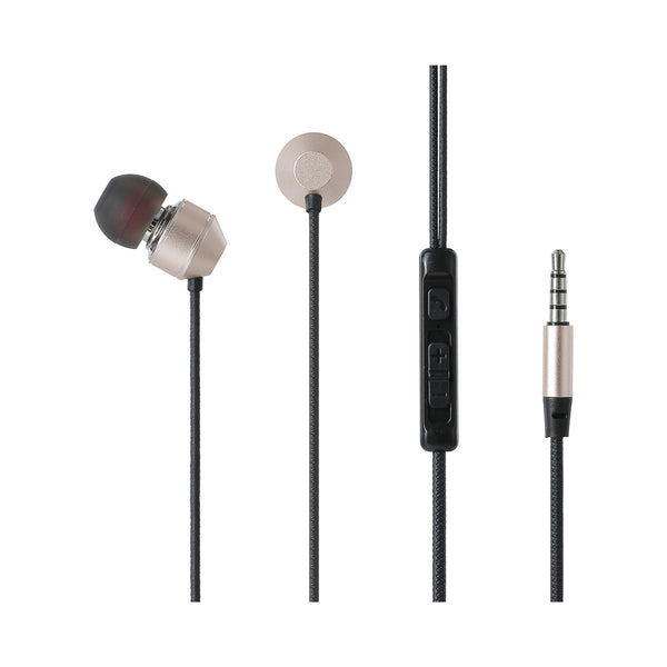 3.5mm In-Ear Earphones Model: Y771(Black & Golden)