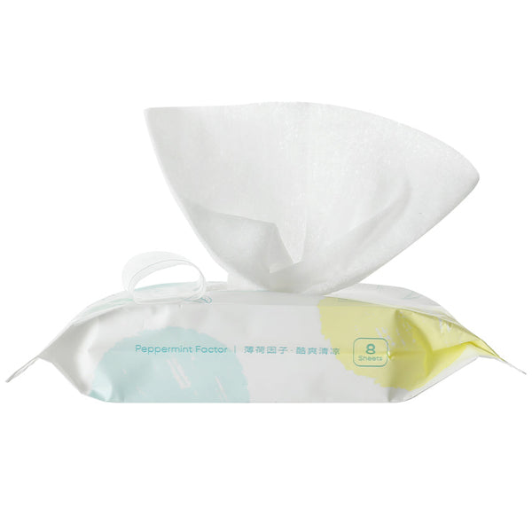 Super Mini Cool Pocket Pack Wet Wipes (8 Wipes×8 Packs)