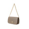 Rectangle Shoulder Bag with Twist Lock (Coffee)