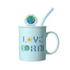 I Love Earth Ceramic Mug(340mL,Blue)