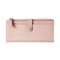Women's Long Animal Pattern Wallet with Zipper (Pink)