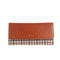 Women's Long Trifold Houndstooth Wallet with Flap (Brown)