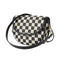 Detachable Checkered Pattern Crossbody Bag (Black)