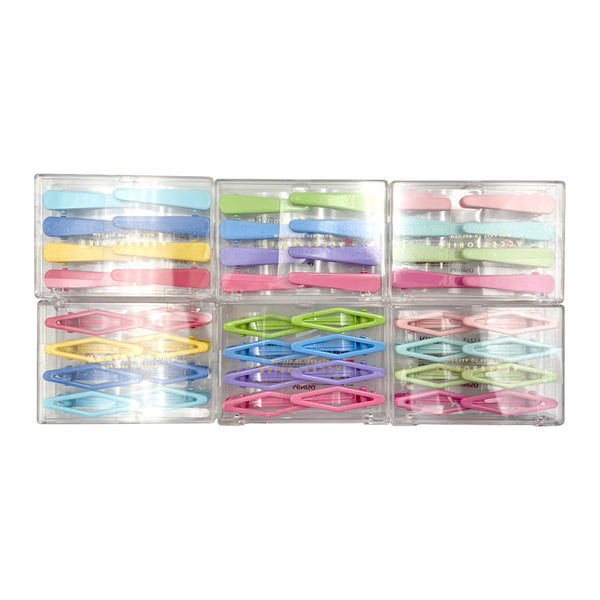 Colorful Series Hair Clip (Water Drop/Duck Bill, 8 pcs)