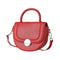 Retro Detachable Half Moon Crossbody Handbag with Flap (Red)